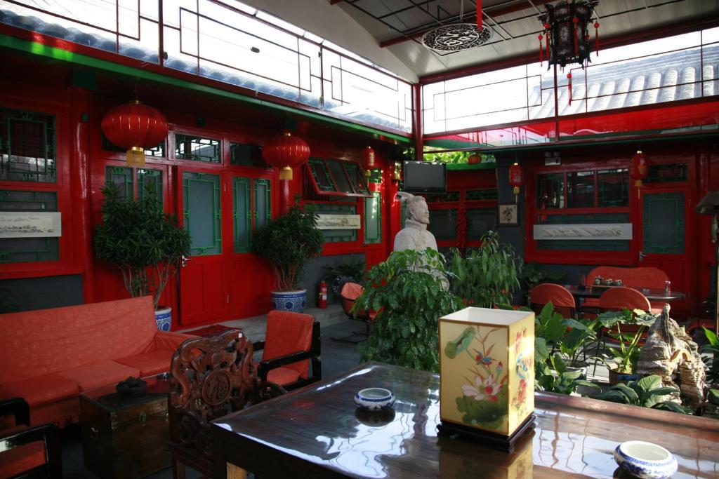 Hostel Sitting On The City Walls Courtyard House Peking Exterior foto